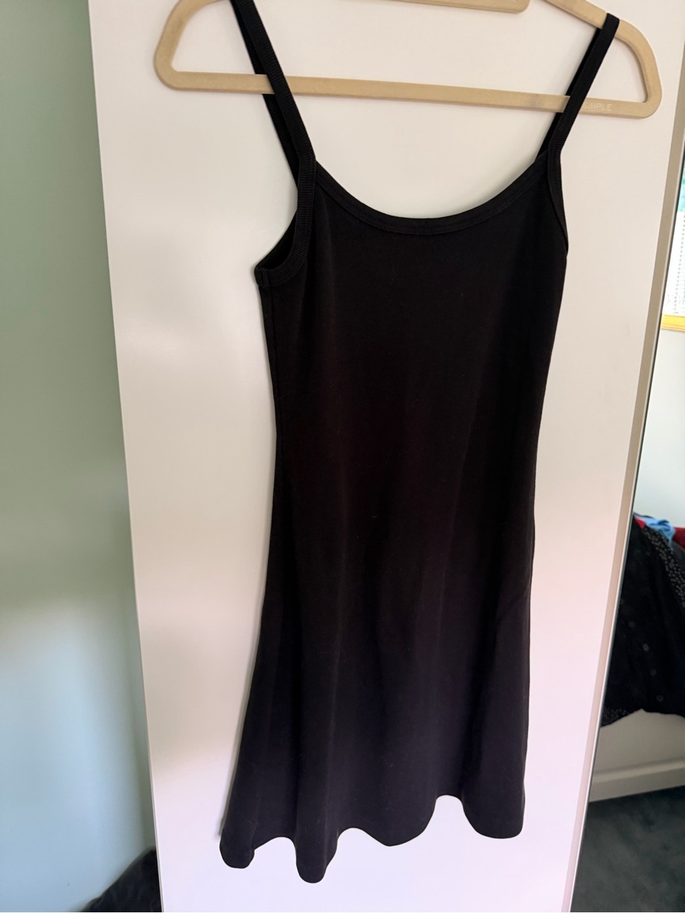 Los Angeles Apparel Black Mini Slip Dress